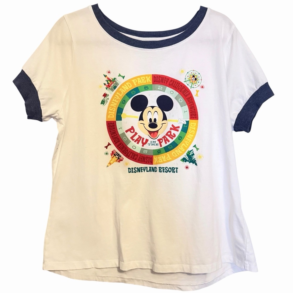 Disneyland Mickey Mouse Play in the Park Ringer Tee XL Disney Parks